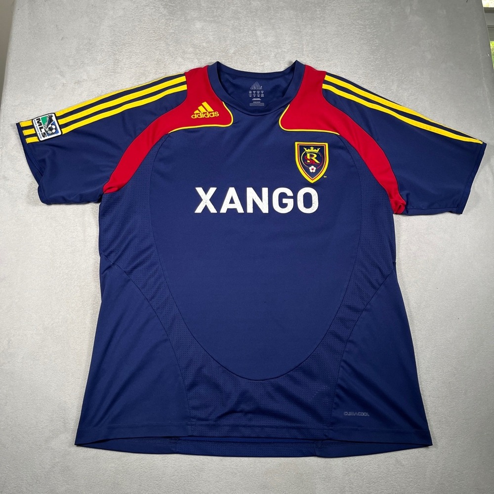 Adidas Real Salt Lake MLS Jersey Mens XL Blue Xango E79911 2008 2009